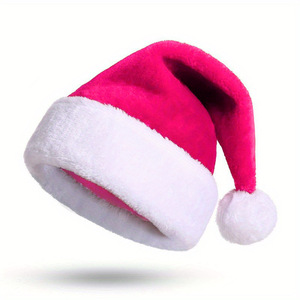 Cappello Natalizio Esagonale in Peluche Corto Colorato, Decorazioni Natalizie Regalo Rosso Blu Viola Caffè <span class=keywords><strong>Giallo</strong></span> - Product Image 6