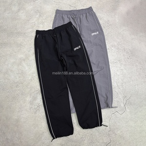 Custom 3m Reflective Stripe Windbreaker Jacket and Nylon <b>Pants</b> Set Jogger Suit Lightweight Windbreaker Tracksuit Manufacturer - Product Image 3