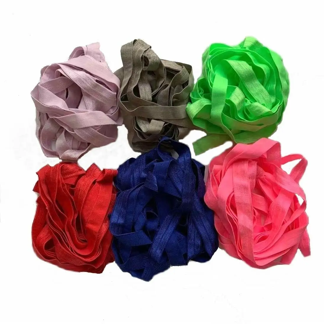 wholesale multi colors nylon spendax fold over edgeTrim Elastic Binding Bias Ribbon for underwear