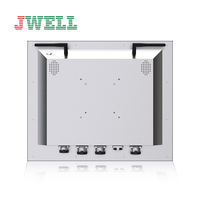 Écran tactile capacitif VESA 17 pouces IP66 CE POE sans ventilateur USB Série DVI Moniteur d'affichage pour cuisine 1920x1080 16:9 Boîtier métallique