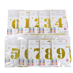 Palloncino a Forma di Numero in Lamina <span class=keywords><strong>Oro</strong></span> Rosa da 32 Pollici all'Ingrosso, Decorazione per Feste di <span class=keywords><strong>Compleanno</strong></span> per Bambini, Produzione su Richiesta - Product Image 1