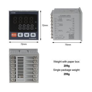 Controlador de Termostato Digital PID TUOBANG 220V para Incubadora TCN4S 14RV <span class=keywords><strong>K</strong></span> <span class=keywords><strong>J</strong></span> E PT100 Entrada de Relé Salida SSR OEM - Product Image 4
