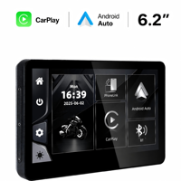 Écran CarPlay pour moto de 6,2 pouces HD 1000NIT, Android Auto sans fil pour BMW, navigation GPS, microphone intégré