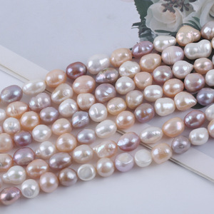 Perles d'eau douce naturelles faites à la main, Zhuji, DIY, bijoux, 10-11 mm, baroque, deux côtés, trou droit, couleur légère mélangée, perles en vrac - Product Image 4