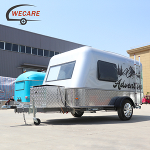 <span class=keywords><strong>Remorque</strong></span> de camping compacte Wecare avec <span class=keywords><strong>tente</strong></span> de toit, réservoirs d'eau potable de 80L et d'eaux usées de 80L, et porte-<span class=keywords><strong>moto</strong></span> - Product Image 1