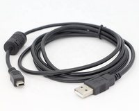 Cable de Carga de Datos USB 2.0 con Cubierta de PVC y Ferrita, 1M 2M 3M, Conector USB a Mini B de 5 Pines para Cámara
