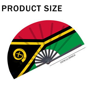 Abanicos Plegables de Plástico con la Bandera de Vanuatu al por Mayor, Abanico de Mano para Carnaval, Boda, Festival, Fiesta, Agencia de Viajes - Product Image 2