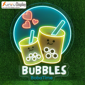 Miễn Phí Thiết Kế Bán Buôn Bong Bóng Trà Góc Cánh Phim Hoạt Hình Vũ Trụ Neon Dấu Hiệu Tùy Chỉnh <span class=keywords><strong>LED</strong></span> Anime Logo Neon Dấu Hiệu Cho Kinh Doanh Đảng - Product Image 1