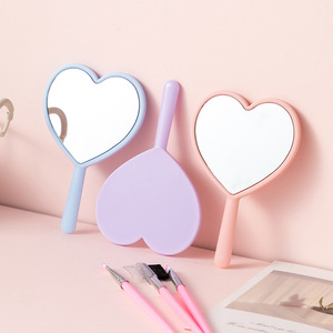 กระจกแต่งหน้าพกพาแบบมีด้ามจับ รูปหัวใจ สกรีนโลโก้ได้ - Product Image 6