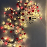 Guirlande lumineuse LED transfrontalière 96 lumières style branche IP55 avec télécommande pour décoration murale d'ambiance ciel étoilé