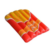 Matelas flottant gonflable personnalisé pour piscine, motif frites, idéal pour la publicité – Fabrication OEM