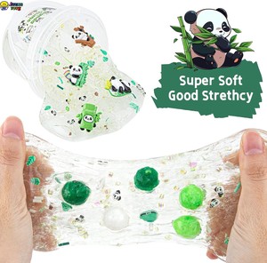 JITENG Cubo de Gelatina Rosa para Aliviar el Estrés Educativo, Slime Crujiente, Slime Transparente Súper Suave con Lindos Amuletos, Slime de Regalo, Recuerdos para Fiestas - Product Image 4