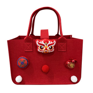 Felt Tote Bag 30x20x18cm Eco-Friendly Gift Bag For Festivals And Events - Product Image 4