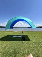 Neues Tragbares Windbeständiges Schnellaufbau-Strandzelt Werbe-Windkraft-Automatik-Sonnenschutz für Camping
