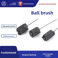 Brosse à billes pour tube de cylindre de polissage industriel personnalisé avec poils en carbure de silicium manche en métal pour rodage moteur sur carbure