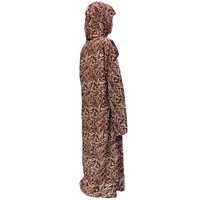 Robe hijab pour filles de 1 à 10 ans, vêtements ethniques islamiques, robe maxi à imprimé floral, robe à capuche, abaya pour enfants musulmans