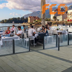 Pasamanos <span class=keywords><strong>de</strong></span> <span class=keywords><strong>vidrio</strong></span> <span class=keywords><strong>de</strong></span> acero inoxidable moderno para rompevientos <span class=keywords><strong>de</strong></span> <span class=keywords><strong>vidrio</strong></span> retráctil al aire libre para balcón residencial - Product Image 1