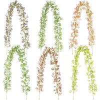 Tanaman Rambat Bunga Plastik Buatan Wisteria Semi-Handmade Dekorasi Rumah/Pernikahan Indoor/Outdoor Ornamen Lanskap