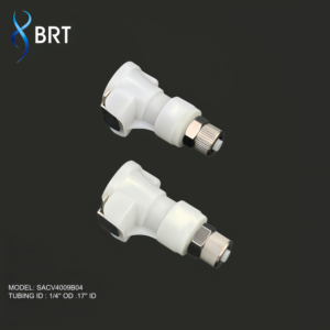 Connecteur rapide femelle BRT avec corps de 11 mm et <span class=keywords><strong>raccord</strong></span> de tuyau en plastique de 1/4 pour déconnexion rapide et raccordements lisses - Product Image 1