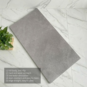 กระเบื้องพอร์ซเลนสีเทาอุตสาหกรรมแบบเต็มแผ่น ผิวด้านสไตล์รัสติก สำหรับปูพื้นร้านแฟชั่น - Product Image 2