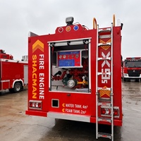 Camion de pompier d'urgence urbain et rural SHACMAN 4X2, véhicule compact de lutte contre l'incendie à mousse et poudre sèche, moteur Weichai, boîte de vitesses rapide