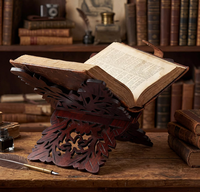 Support de Coran en bois sculpté, porte-Bible, support de livre pliable