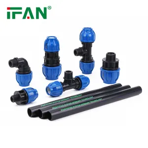 IFAN Quick Connector HDPE PP Compression Fittings PN16 Tee Elbow PE Pipe Fittings
