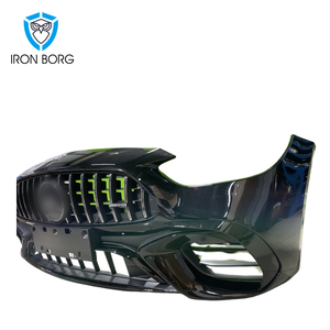 Paraurti anteriore con griglia per <span class=keywords><strong>Mercedes</strong></span> <span class=keywords><strong>classe</strong></span> <span class=keywords><strong>C</strong></span> W206 S206 C63 AMG Grill maglia GT stile Kit 1:1 corpo largo per l'aggiornamento o la sostituzione - Product Image 5