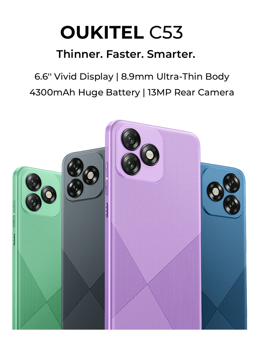 Oukitel C53 8G/ 128GB 新品未開封 Oukitel C53 4G Smartphones 6,6 Zoll 8GB+64GB Android 14