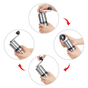 CHINAGAMA मैनुअल कॉफी गड़गड़ाहट स्टेनलेस स्टील वाणिज्यिक हाथ मिनी इलेक्ट्रिक पोर्टेबल कॉफी बीन निर्माता कॉफी बनाने की मशीन बिक्री के लिए