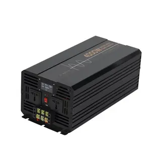 Pure Sine Wave Inverter 4000W Power DC 12V To AC 110V 220V Voltage 50/60HZ Converter Solar Car Inverters Custom LED and USB