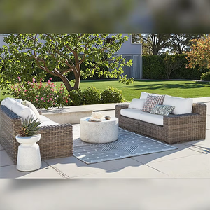 Mobilier de jardin extérieur moderne Canapé en rotin imperméable pour plage, restaurant ou salon pour <span class=keywords><strong>Ambia</strong></span> Outdoor Lounging - Product Image 1