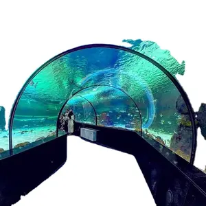 PG bir kez döküm 30 yıl olmayan sararma İthal Lucite plastik şeffaf akrilik tünel akvaryum balık tankı