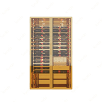 Meuble de rangement pour vin et whisky Sundo, en bois de bouleau massif, design moderne, grande capacité, écologique, pour salon