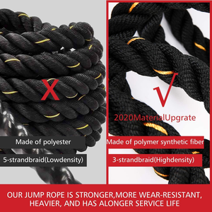 Cuerda de Arrastre para Trineo de Competición, 12m, 38mm, Dacrón Poliéster, Resistente, para Entrenamiento de Fuerza, con Ganchos Amarillos, Capacidad de Carga de 500kg - Product Image 3