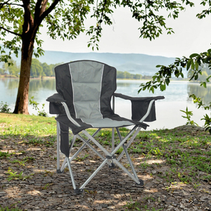 Cadeira Dobrável Reforçada para Praia e Piquenique com Braços Rígidos, Estrutura de <span class=keywords><strong>Metal</strong></span> e Tecido Oxford, para Pesca, Acampamento e Atividades ao Ar Livre, Modelo Ferradura - Product Image 6