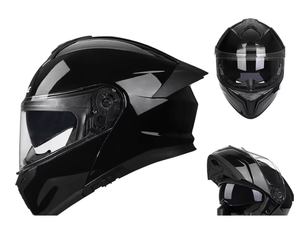 Cascos de Motocicleta con Diseño Geométrico Reforzado y Engrosado, con Visera Abatible, para Todas las Estaciones, Universales, Deportivos y de Protección - Product Image 1