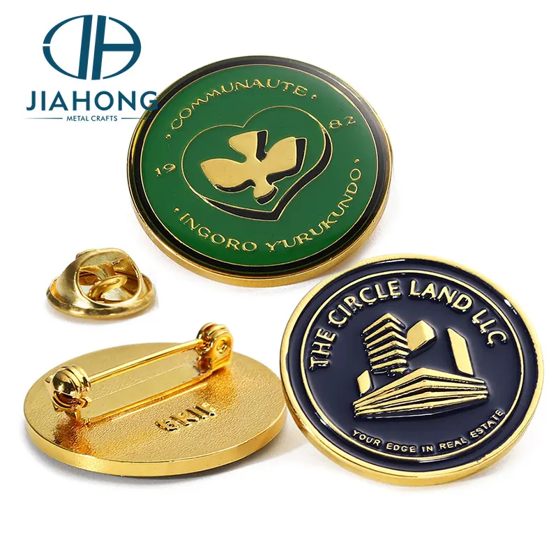 Free Artwork Zinc Alloy Metal Pins Wholesale Resin Epoxy Pines Metalicos Gold Plated Lapel Pin Custom Logo for Business Gifts