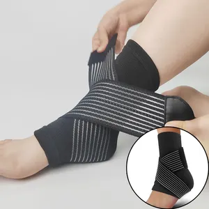 Private Label Sports Unisex Ankle Joint Protection Set Breathable Elastic Ankle Support Brace Compression Sleeve