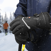 Gants de moto tactiques chauffants Vilico pour l'hiver - Imperméables, antidérapants, compatibles avec les écrans tactiles, prêts pour le snowboard, en polyester