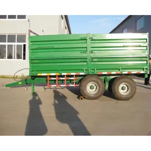 Poros ganda Pertanian empat roda Trailer pertanian 10T traktor pertanian Dump Truck Trailer