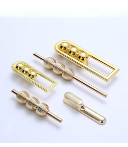 Poignées de <span class=keywords><strong>porte</strong></span> en alliage de zinc, poignées de tirage pour armoire à chaussures, penderie, placard, barres géométriques creuses, ensemble de leviers finis - Product Image 3