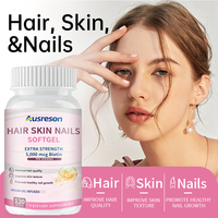 Vitamines en gélules pour cheveux, peau et ongles, suppléments de beauté naturels, collagène à base de plantes, biotine, capsules pour cheveux, ongles et peau, vente en gros OEM