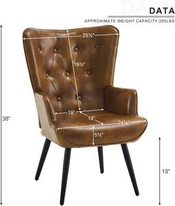 <span class=keywords><strong>Mid</strong></span>-<span class=keywords><strong>century</strong></span> woonkamerstoelen, comfortabele fauteuil, relaxfauteuil, gastenfauteuil, <span class=keywords><strong>wingback</strong></span> stoel, accentstoel voor studeerkamer/kaptafel - Product Image 3