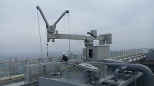 Système de maintenance des bâtiments BMU approuvé CE et EAC avec flèche simple, gondole de nettoyage de fenêtres - Product Image 3