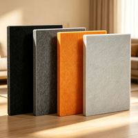 Panneau acoustique décoratif en fibre de polyester absorbant le son 1220x2440mm pour bureau, maison et studio