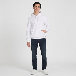 Sweat à capuche unisexe personnalisé en molleton polyester/coton, coupe classique, avec logo, épaules tombantes, séchage rapide, respirant, pour homme, style urbain hiver - Product Image 1
