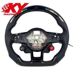 Volant personnalisé en fibre de carbone avec LED pour Volkswagen Mk7 MK7.5 MK6 MK8 GTI Polo GTS R Golf 7 GTD Tiguan Scirocco GTS - Product Image 1