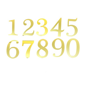 Colore oro 0-9 tutte le età ispessito numero acrilico buon compleanno torta Toppers decorazioni per torte forniture - Product Image 5