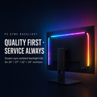 Bande lumineuse LED d'ambiance PC Esports, synchronisation écran, USB RGBIC, pour moniteur de jeu, streaming, décoration de bureau